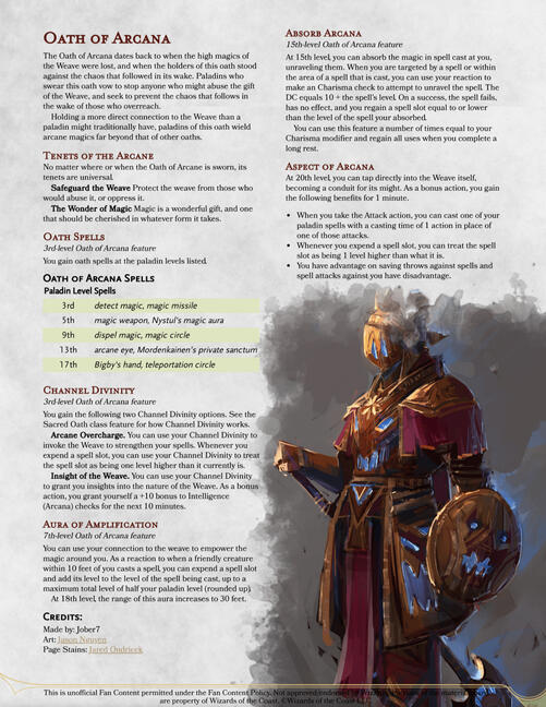 Paladin: Oath of Arcana