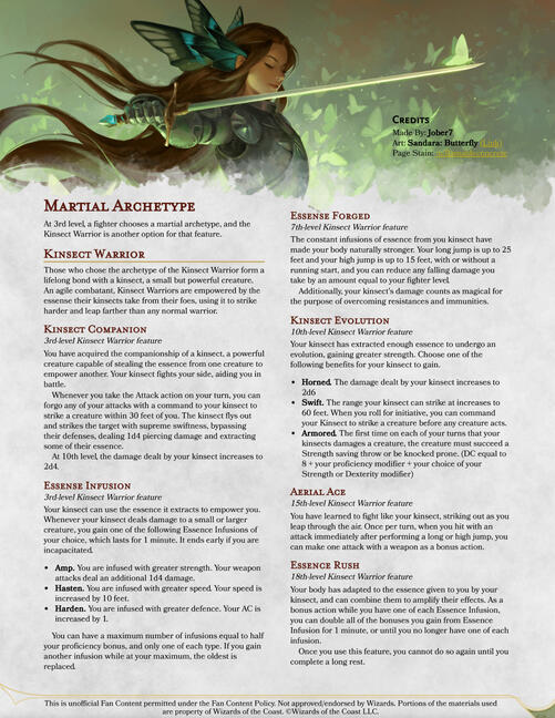 Fighter: Kinsect Warrior